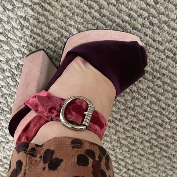 Jeffrey Campbell pink and purple velvet platforms - Picture 7 of 10